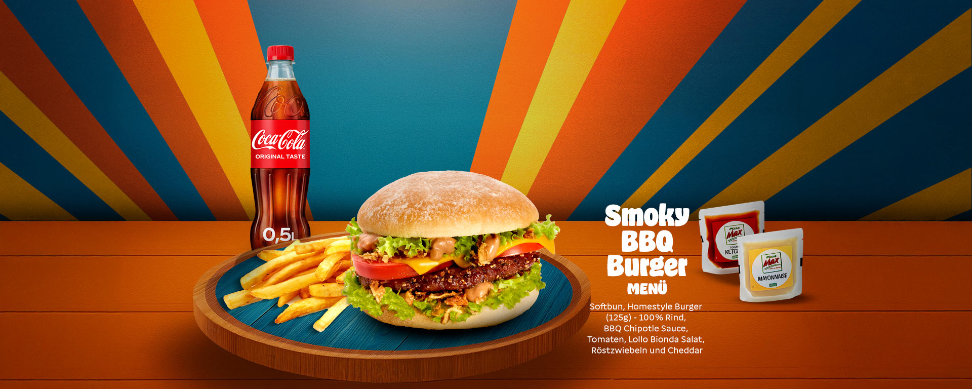 Smoky BBQ Burger Menü